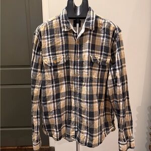 Lucky Brand Classic Fit Plaid Button Down Shirt Size XL